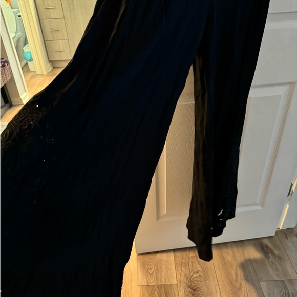 Kobe Halperin Elsie  one piece jumpsuit in black. Wide leg - Picture 5 of 5